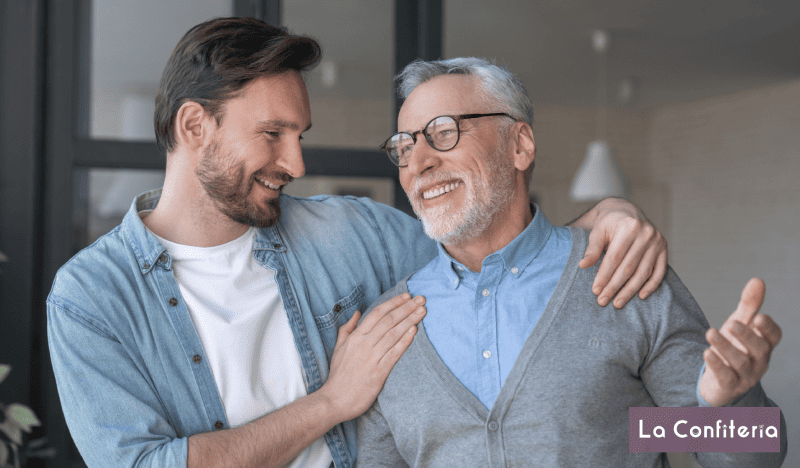 ¿Cómo hacer sentir especial a papá con un detalle significativo? Padre e hijo compartiendo en el Día del Padre