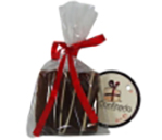 Alfajor con chocolate negro